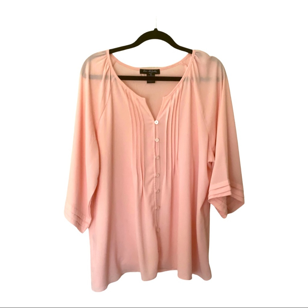 Light pink sheer blouse